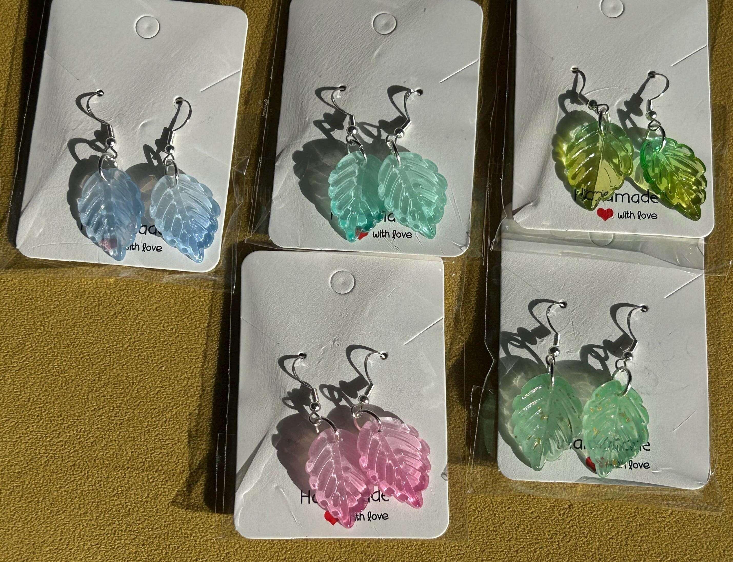 NEW Handmade Cute Coquette Sterling Silver Leaf Earrings - Beadsbylillixx