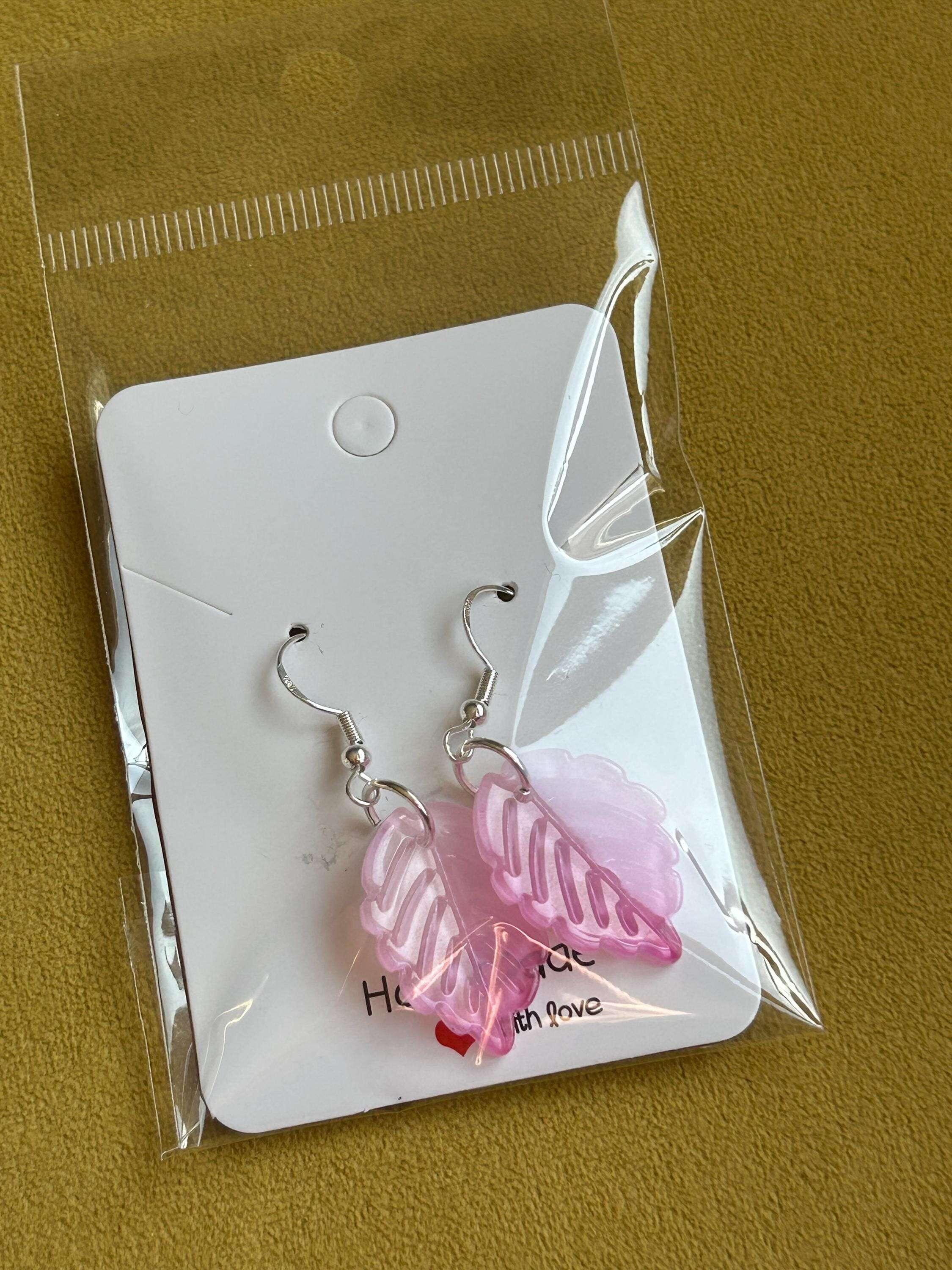 NEW Handmade Cute Coquette Sterling Silver Leaf Earrings - Beadsbylillixx