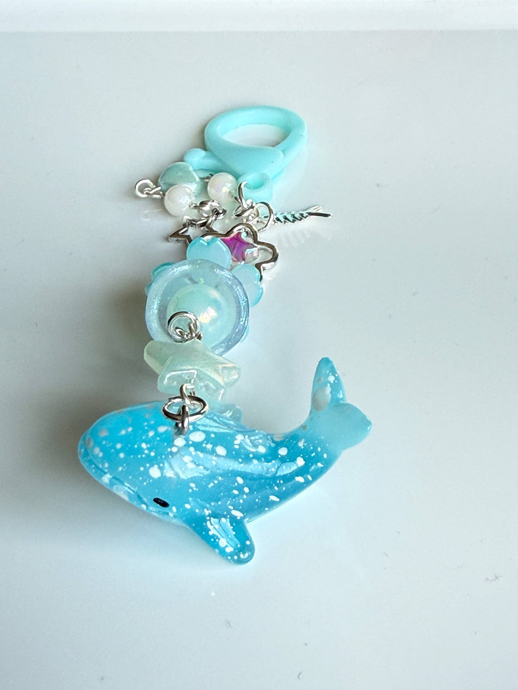 Ocean Friends Kawaii Keychain Collection – Pastel Sea Creature Bag Charms, Handmade Cute Whale, Narwhal Keychains Beadsbylillixx
