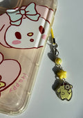 Pompompurin Phone Charm | Kawaii Beaded Phone Strap, Cute Pastel Bag Charm Beadsbylillixx