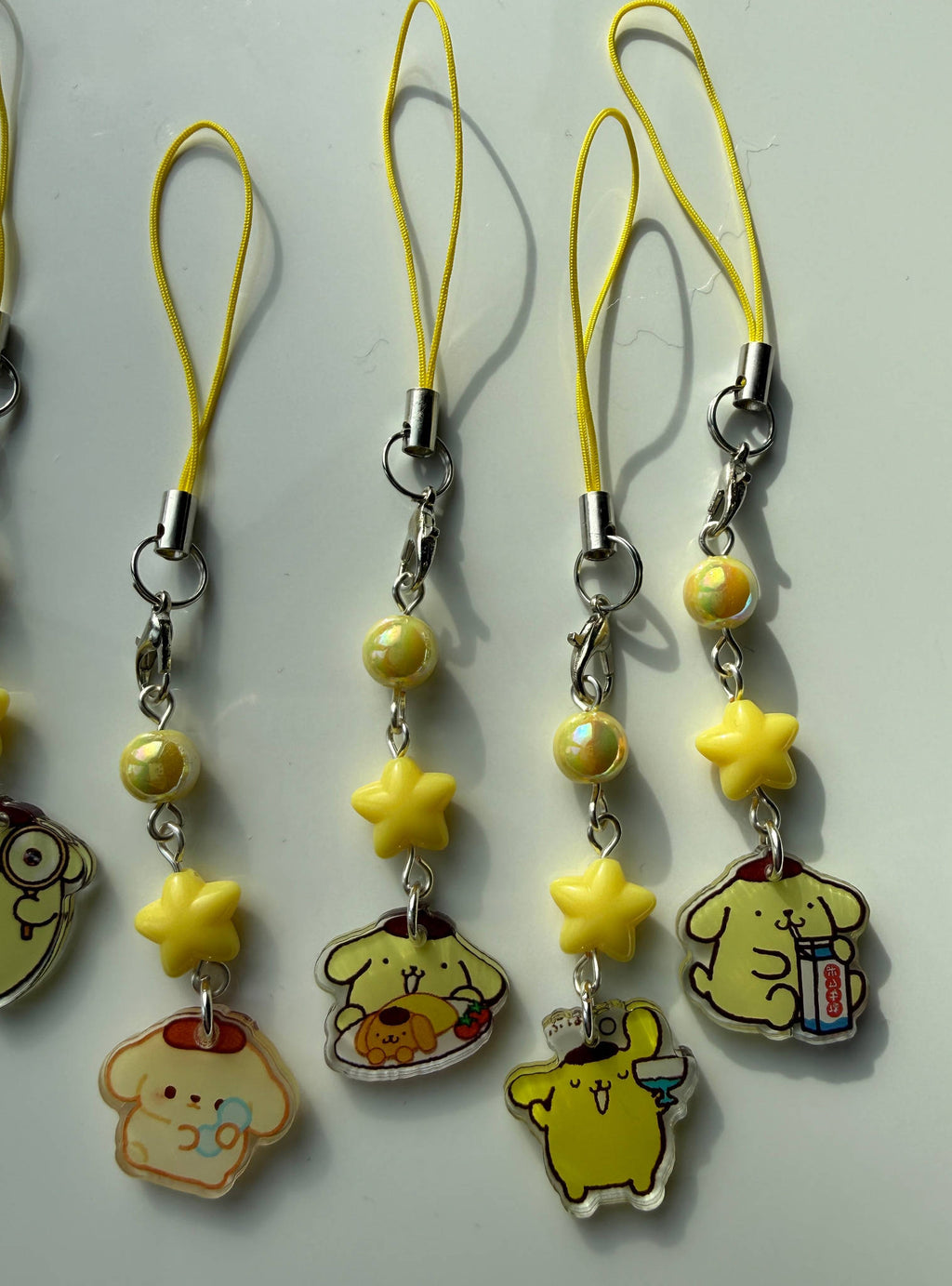 Pompompurin Phone Charm | Kawaii Beaded Phone Strap, Cute Pastel Bag Charm Beadsbylillixx