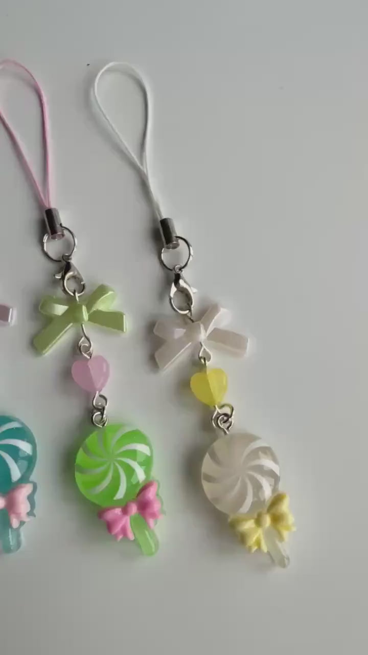 Handmade Kawaii Lollipop Phone Charm