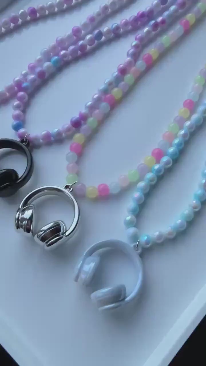 Handmade Kawaii Headphones Necklace