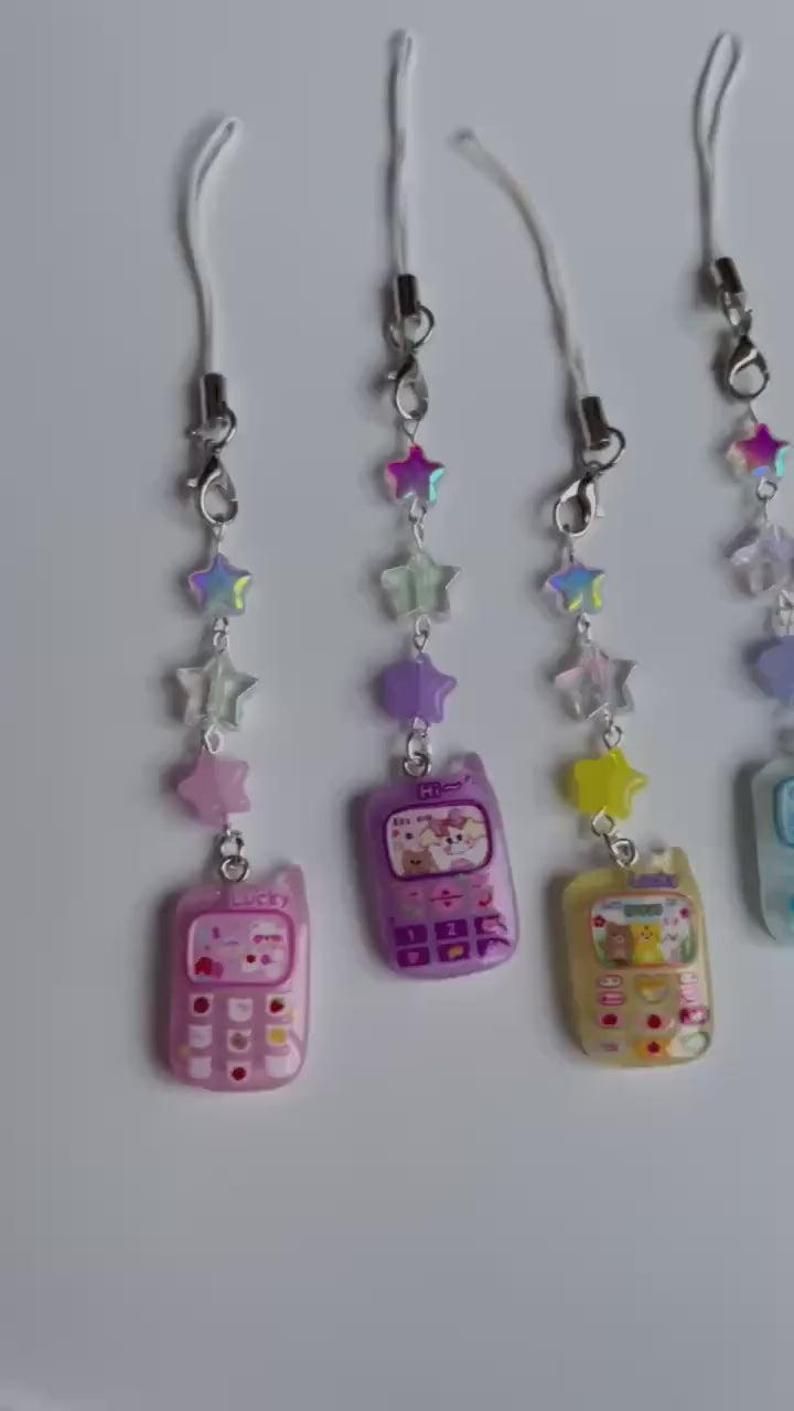 HANDMADE Cute Retro Mobile Phone Charms