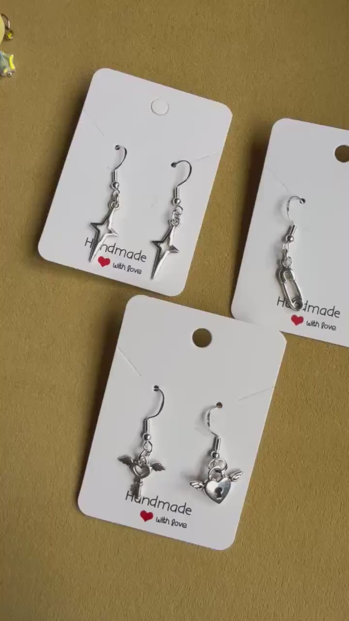 Handmade Sterling Silver Charm Earrings