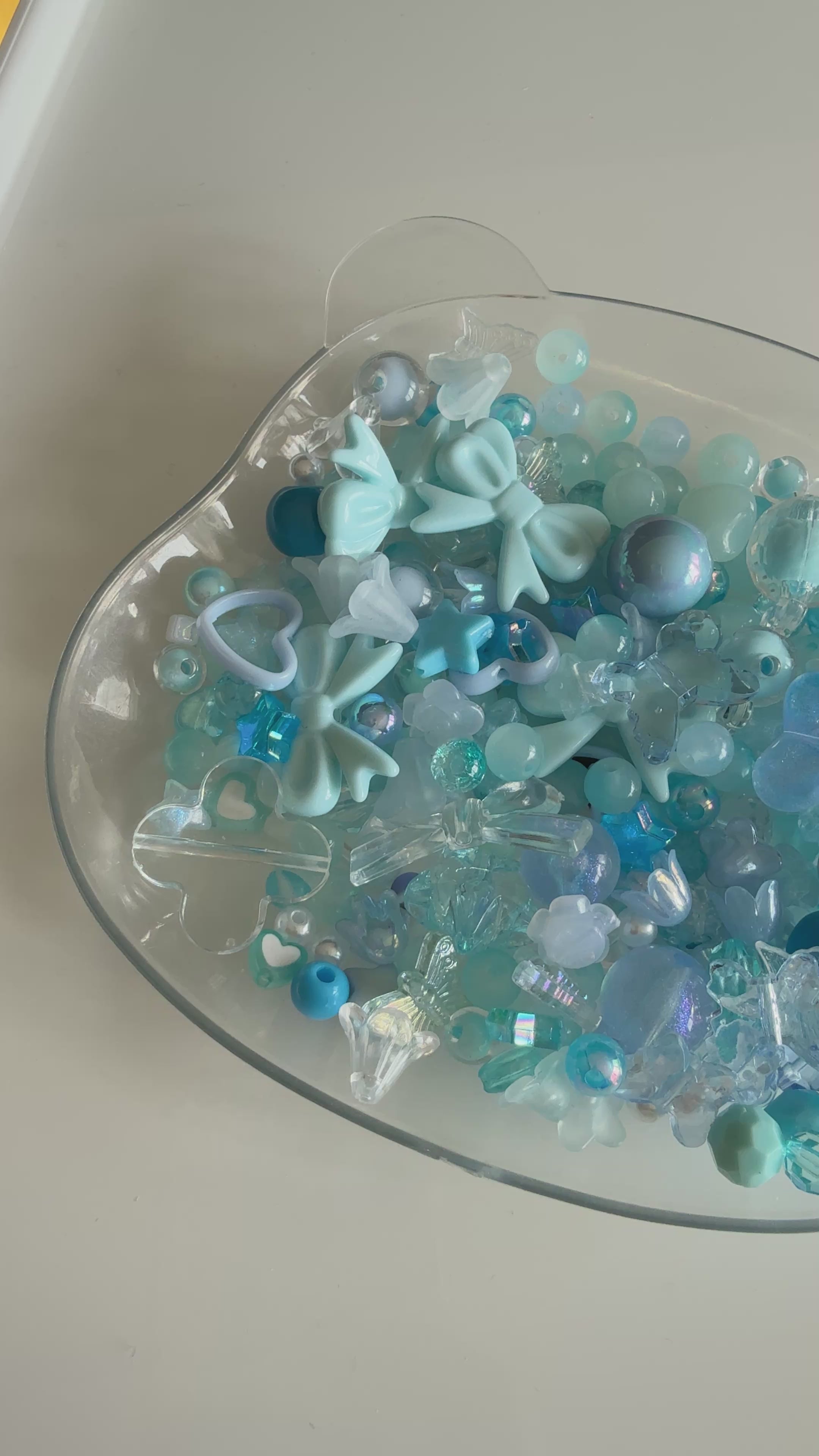 Blue Bead Mix – Ocean Blue Kawaii Bead Soup | Acrylic Craft Beads for Jewelry, Phone Charms, Bracelets & Keychains