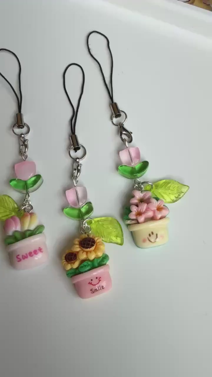 Handmade Kawaii Plant baby Phone Charms