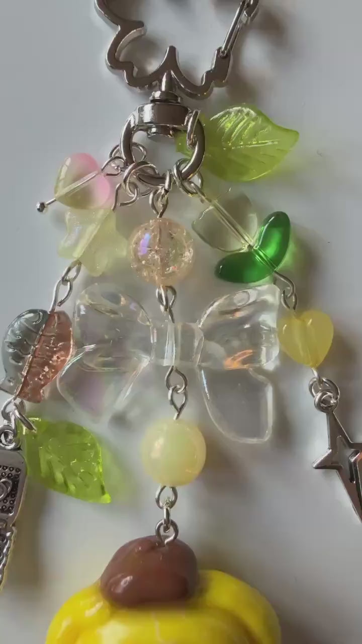 Handmade Clay Pompompurin inspired keychain