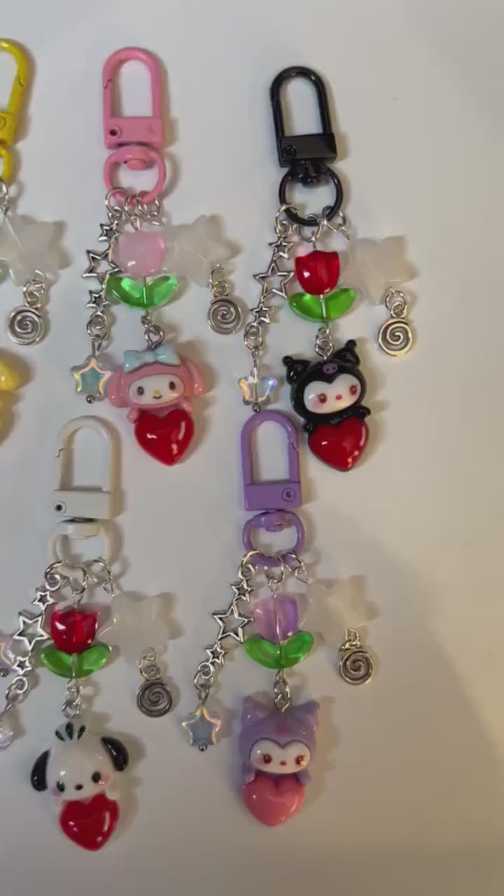Super Cute Handmade Kawaii Sanrio Inspired Tulip Keychains