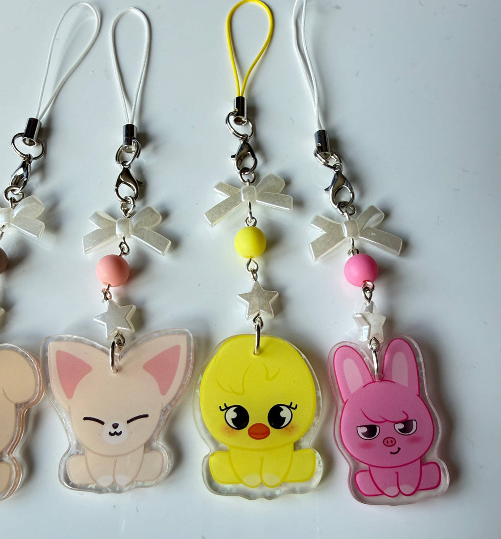 Skzoo Phone Charms - Kpop Bias Charms Stray Kids phone charm Beadsbylillixx