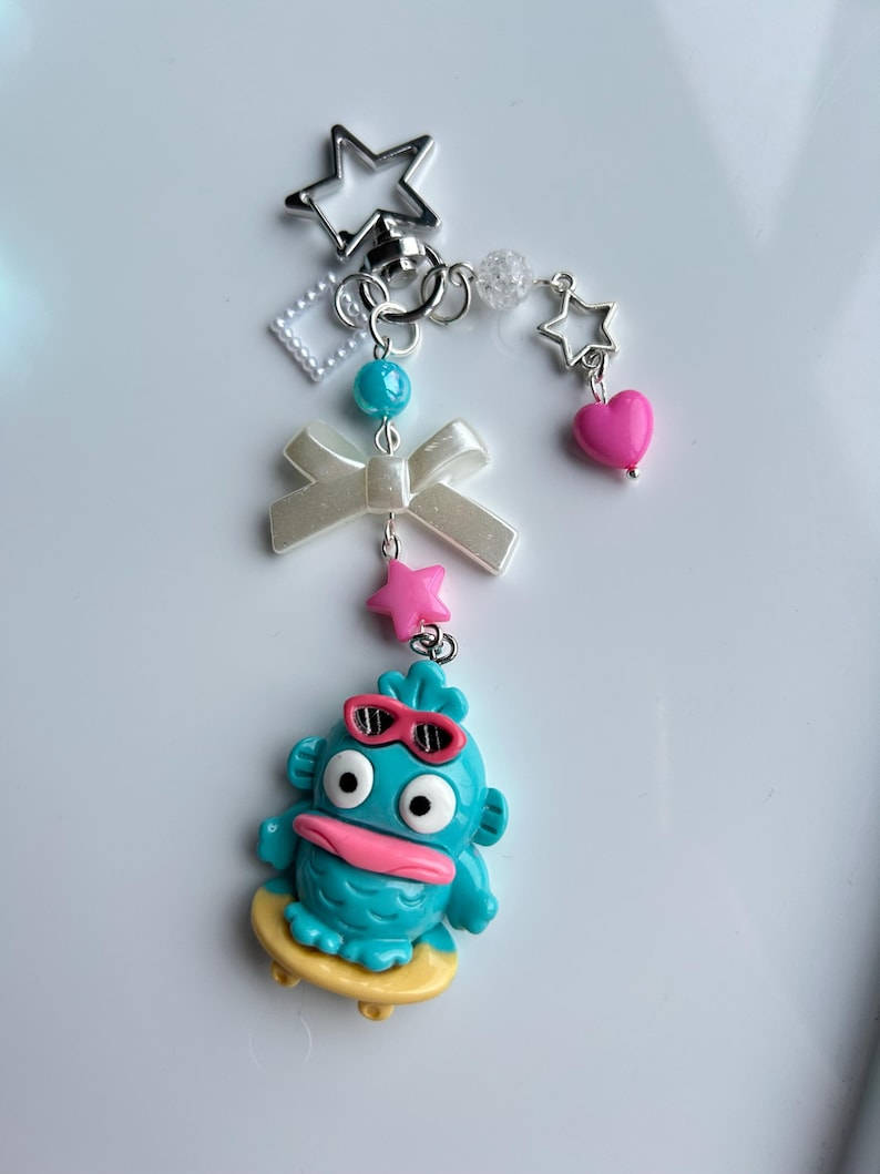 Super Cute Handmade Hangyodon Keychains Beadsbylillixx