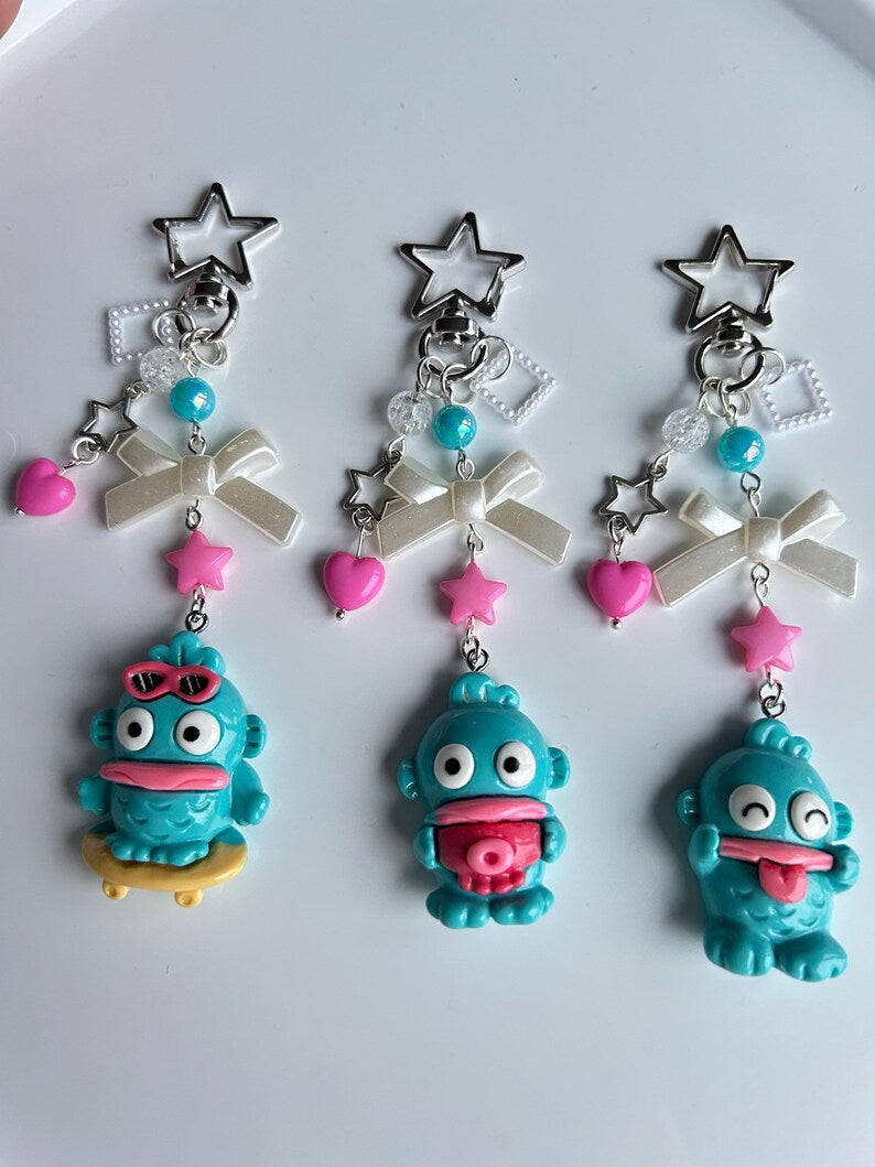 Super Cute Handmade Hangyodon Keychains Beadsbylillixx