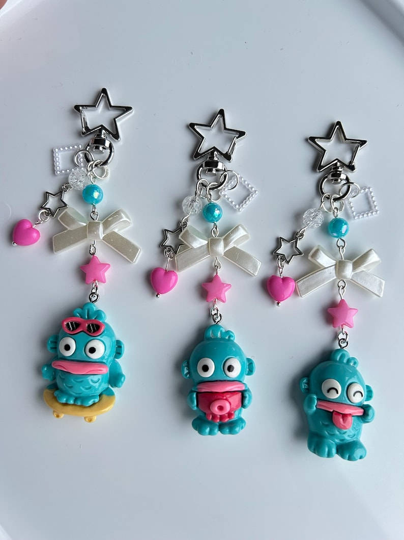Super Cute Handmade Hangyodon Keychains Beadsbylillixx