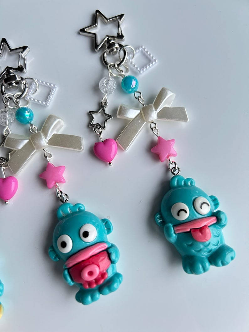 Super Cute Handmade Hangyodon Keychains Beadsbylillixx