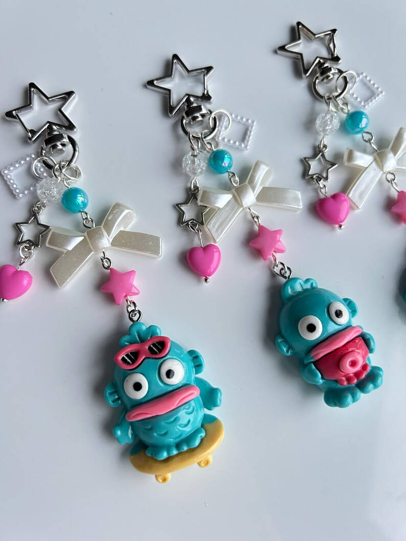 Super Cute Handmade Hangyodon Keychains Beadsbylillixx