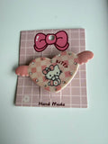 Super Cute Handmade Kawaii HK Hair Clips. kitty hair slides Beadsbylillixx