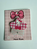 Super Cute Handmade Kawaii HK Hair Clips. kitty hair slides Beadsbylillixx