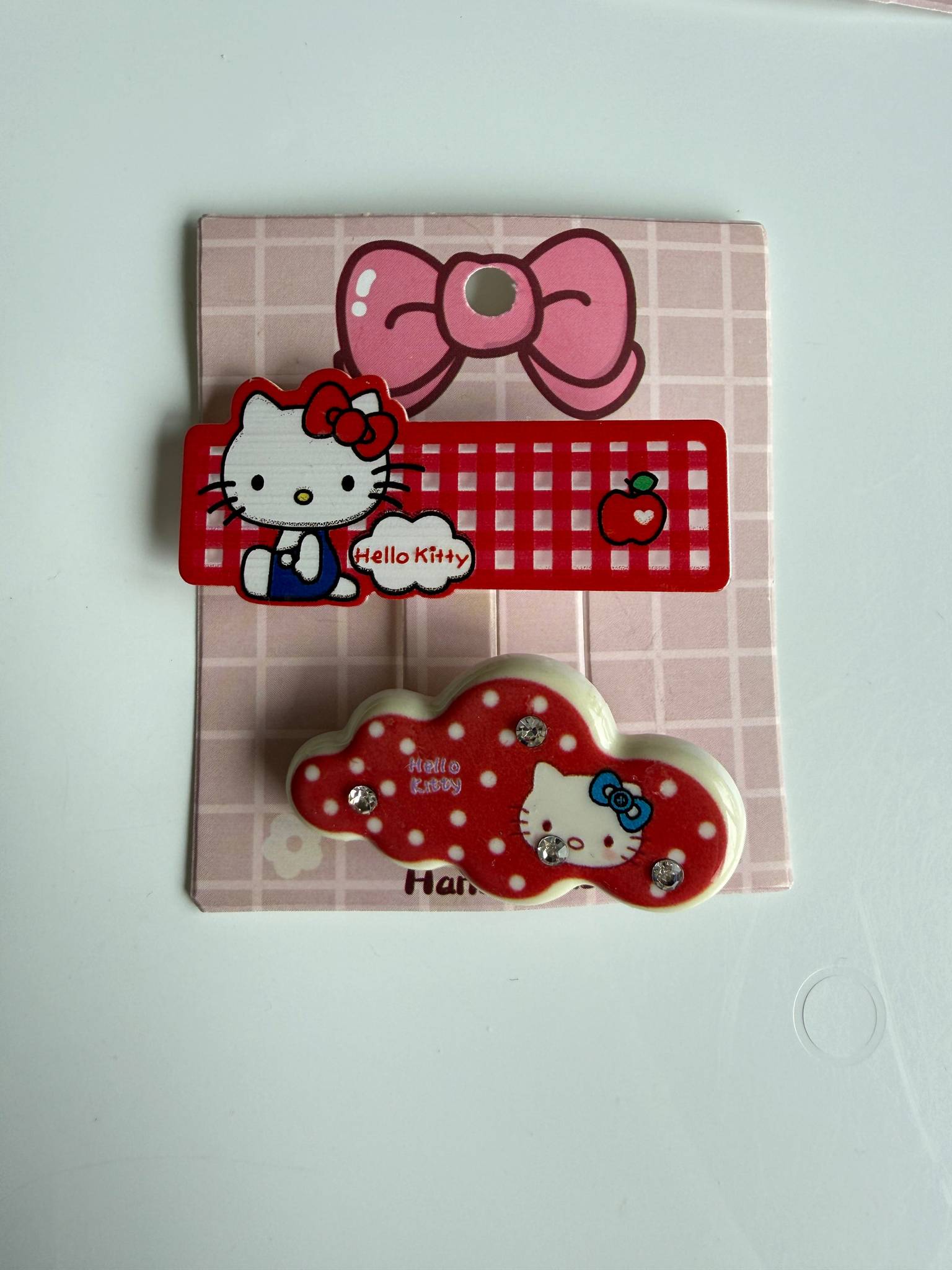 Super Cute Handmade Kawaii HK Hair Clips. kitty hair slides Beadsbylillixx