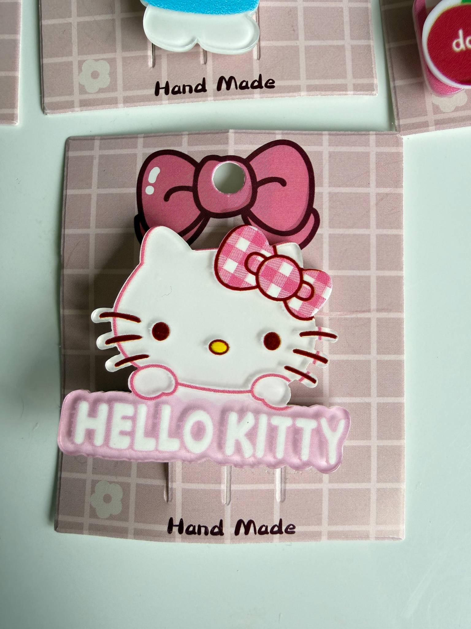 Super Cute Handmade Kawaii HK Hair Clips. kitty hair slides Beadsbylillixx