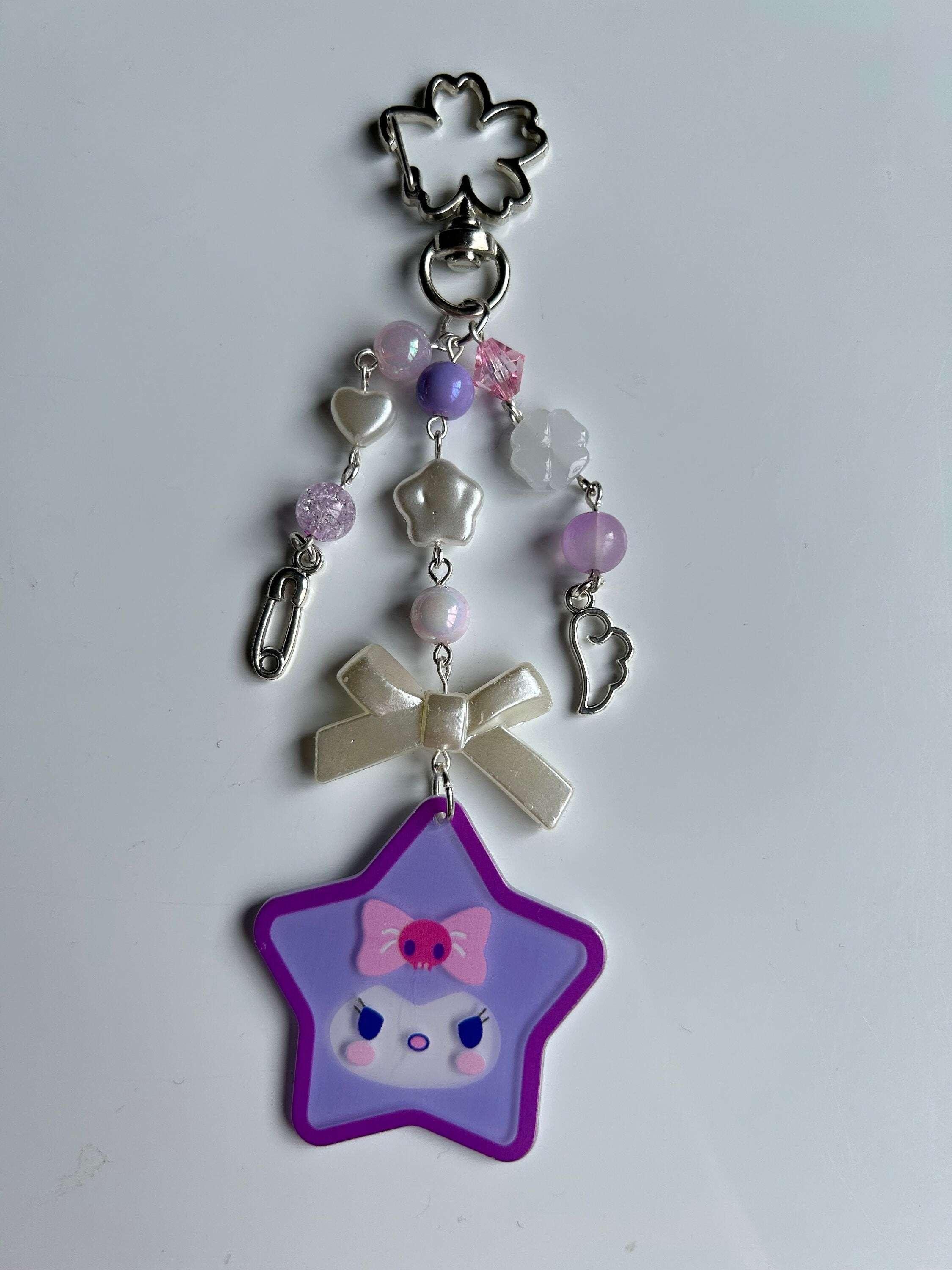 Super Cute Handmade Kawaii Sanrio Inspired Stars Keychains - Beadsbylillixx