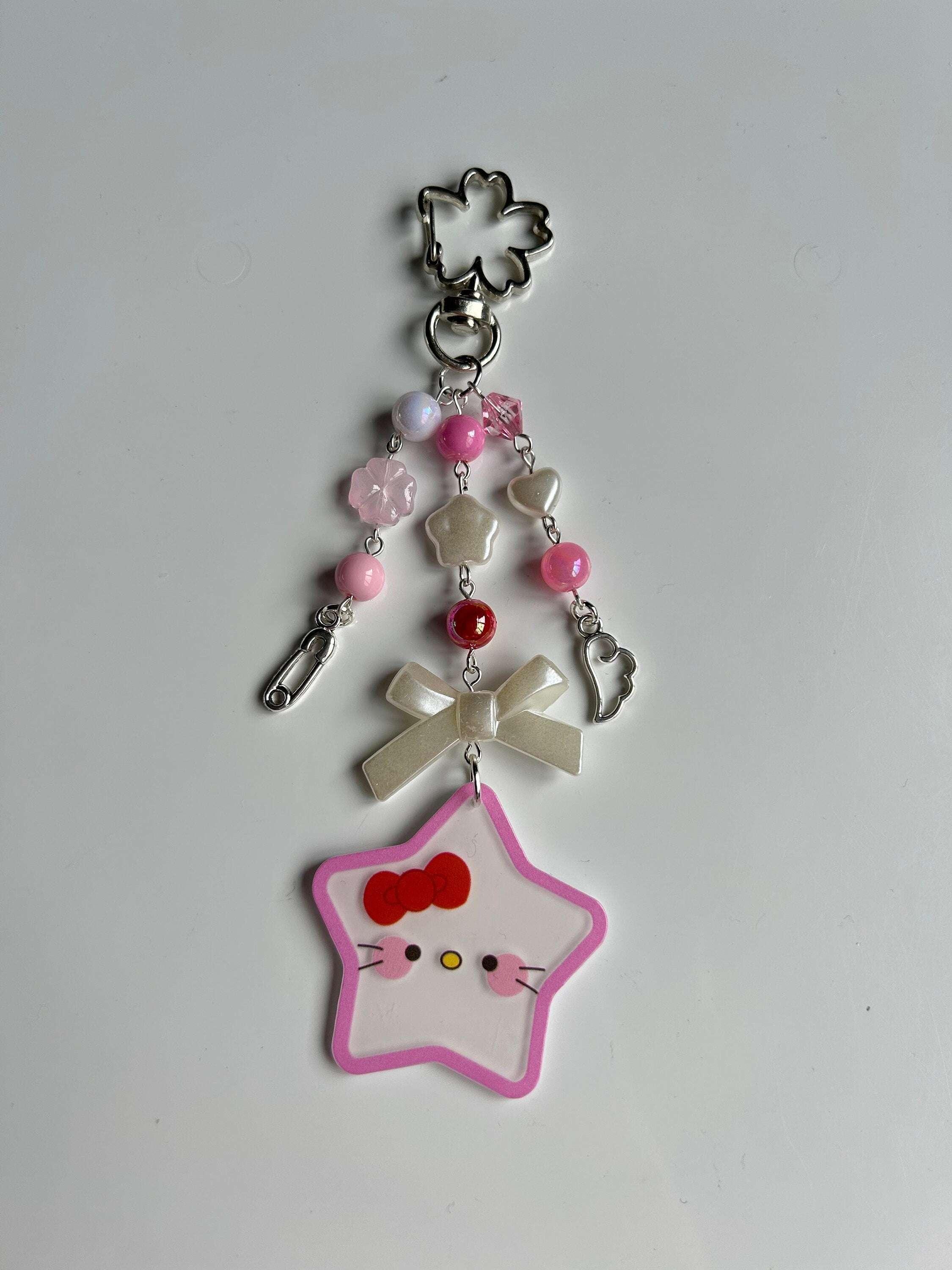 Super Cute Handmade Kawaii Sanrio Inspired Stars Keychains - Beadsbylillixx