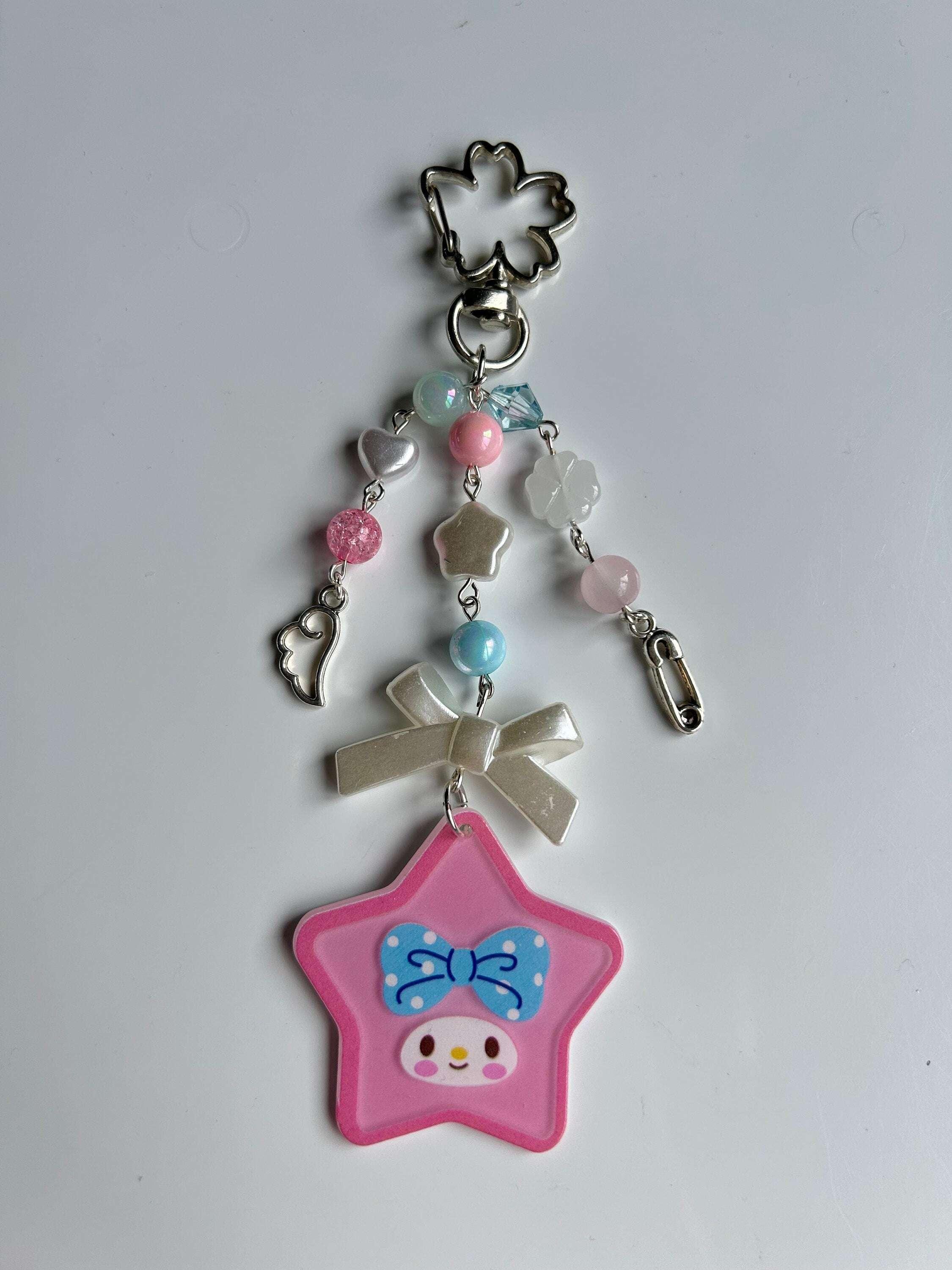 Super Cute Handmade Kawaii Sanrio Inspired Stars Keychains - Beadsbylillixx