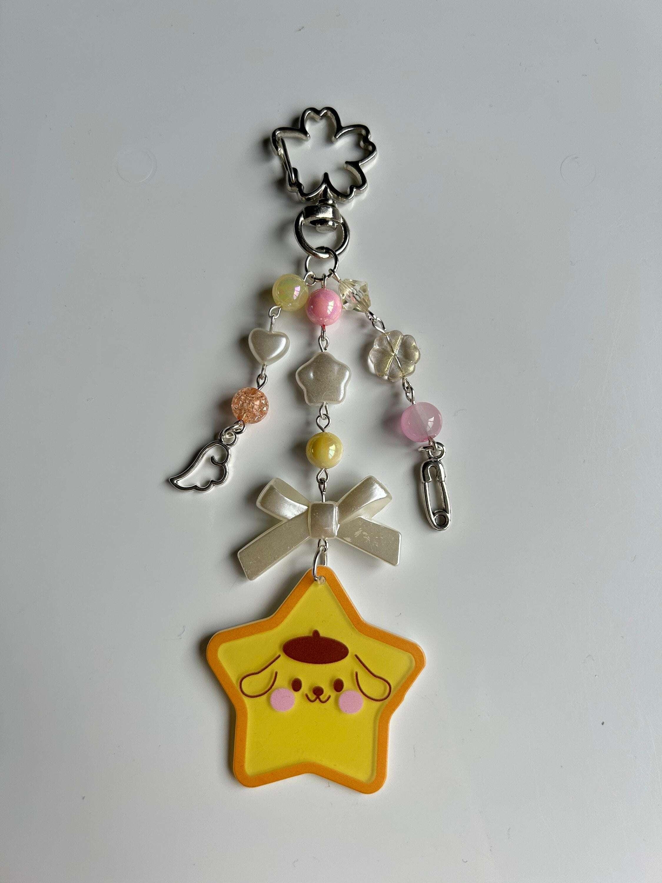 Super Cute Handmade Kawaii Sanrio Inspired Stars Keychains - Beadsbylillixx