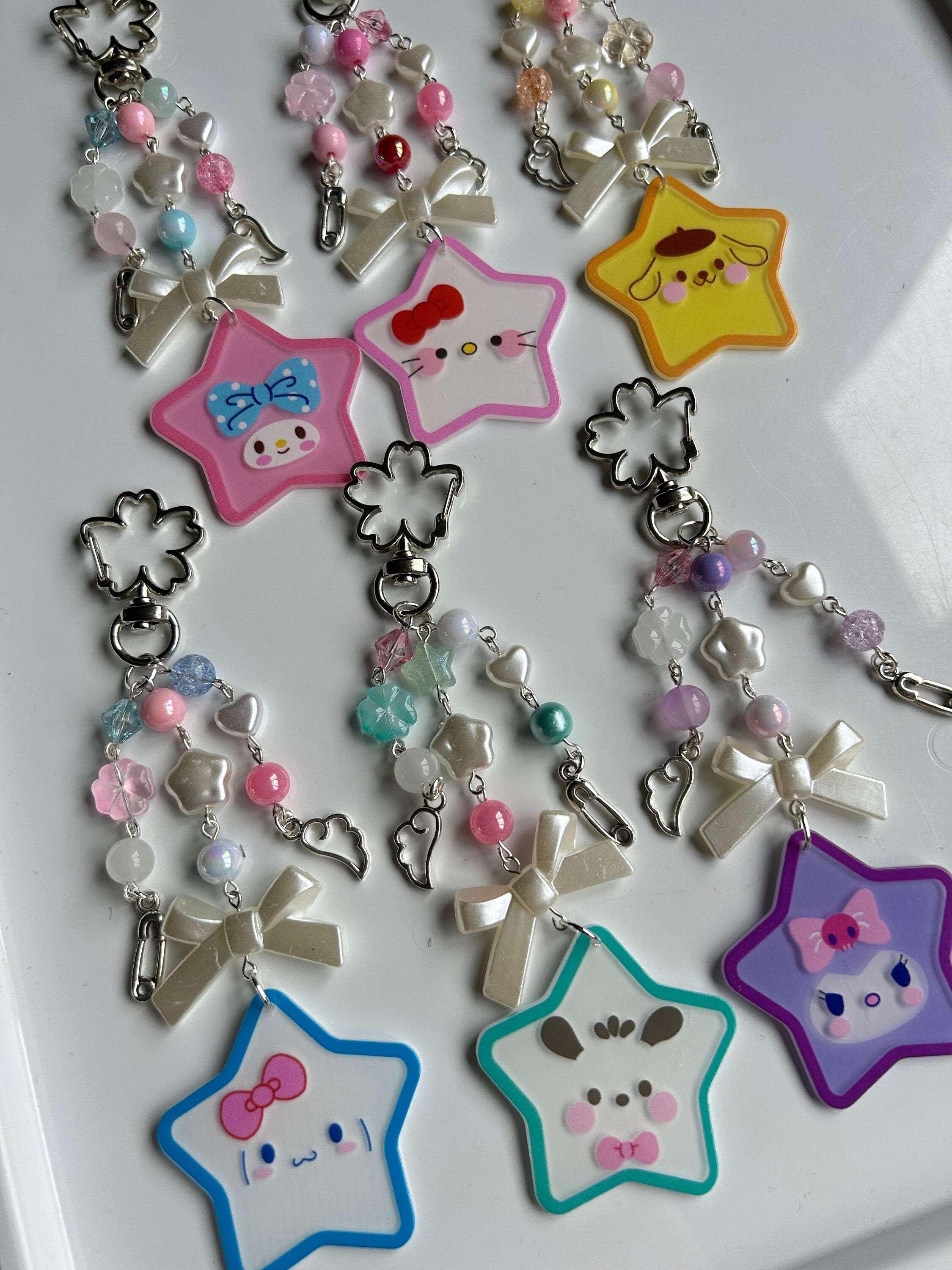 Super Cute Handmade Kawaii Sanrio Inspired Stars Keychains - Beadsbylillixx
