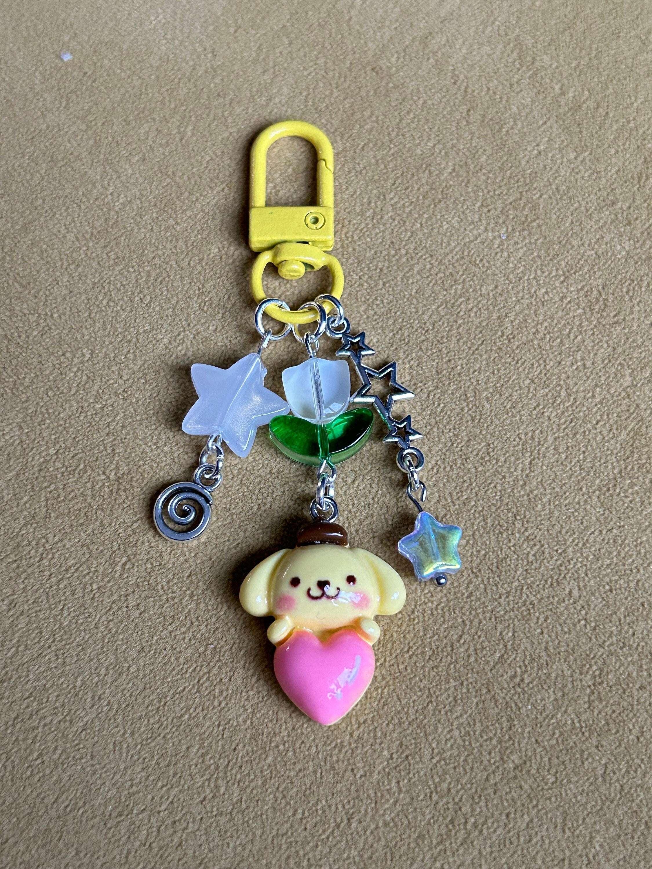 Super Cute Handmade Kawaii Sanrio Inspired Tulip Keychains - Beadsbylillixx