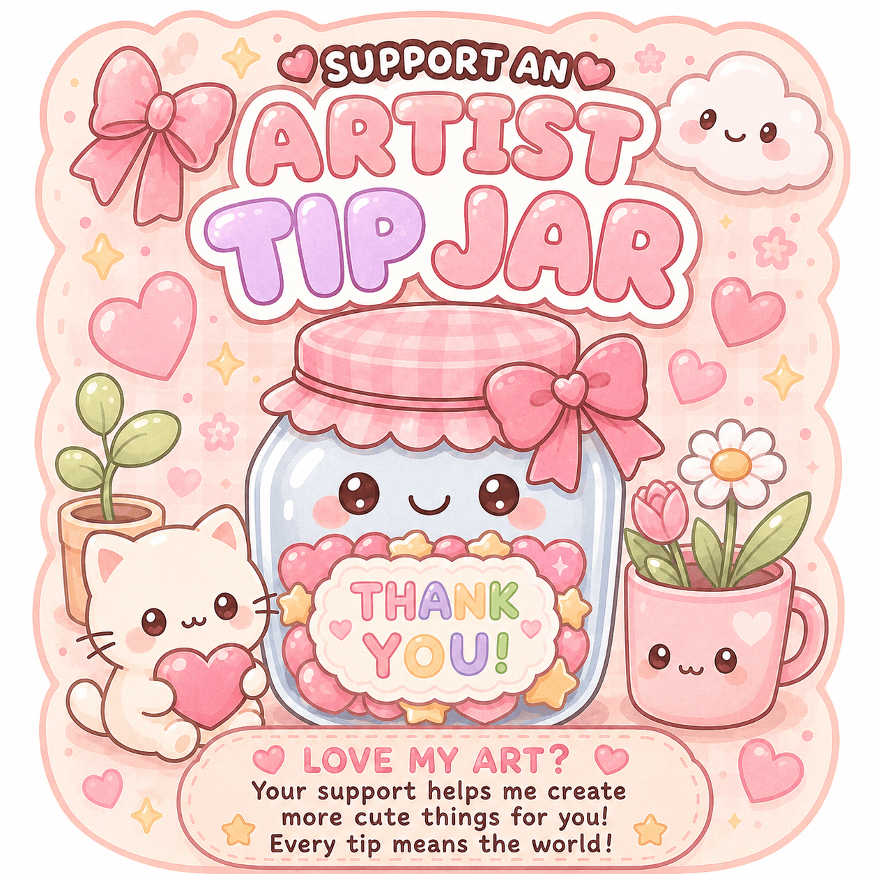 Support the Chaos ✨ Cute Chaos Club Tip Jar | Artist Support Beadsbylillixx